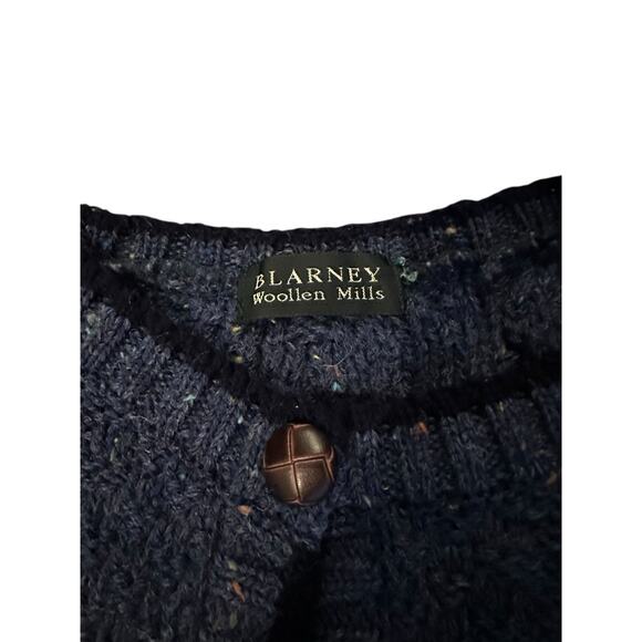 VTG Blarney Woollen Mills Pure Irish Wool Sheep Pocket Cardigan – Women’s M/L - Picture 2 of 7